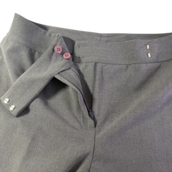 Tahari 3 button Charcoal Gray Fully Lined Jacket & Pant Suit Size 10 - Picture 8 of 11